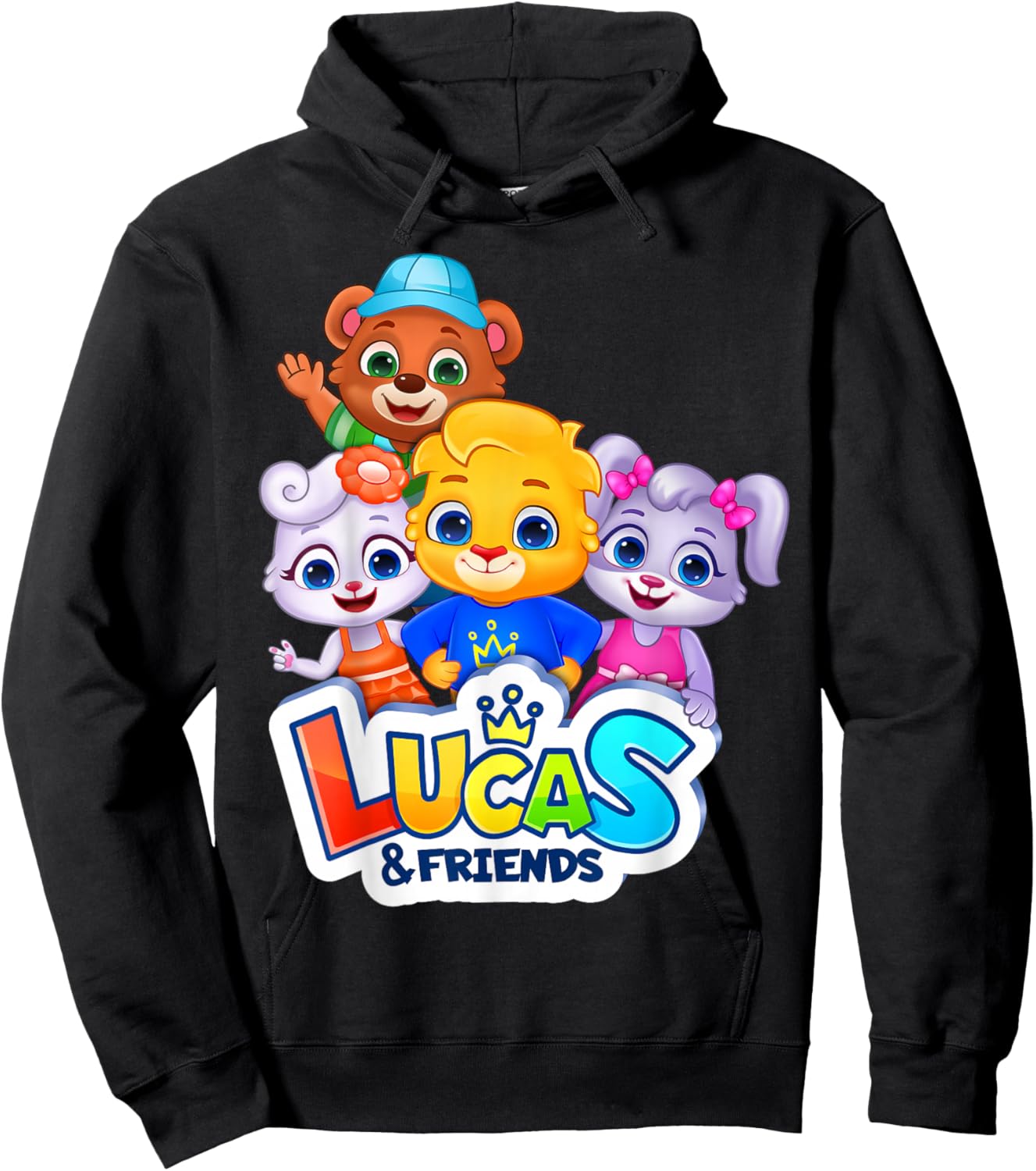 RV AppStudios Official Characters | Lucas & Friends Gang Small Hoodie - Hoodie | Black