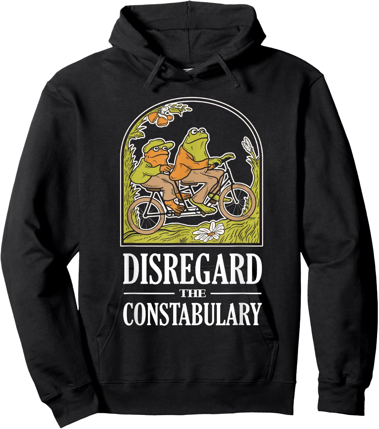Disregard The Constabulary - Funny Frog Meme Police Hoodie - Hoodie | Black
