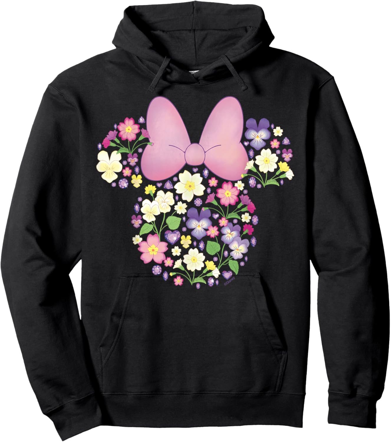 Disney Minnie Mouse February Birth Month Birthstone & Flower Small Hoodie - Hoodie | Black