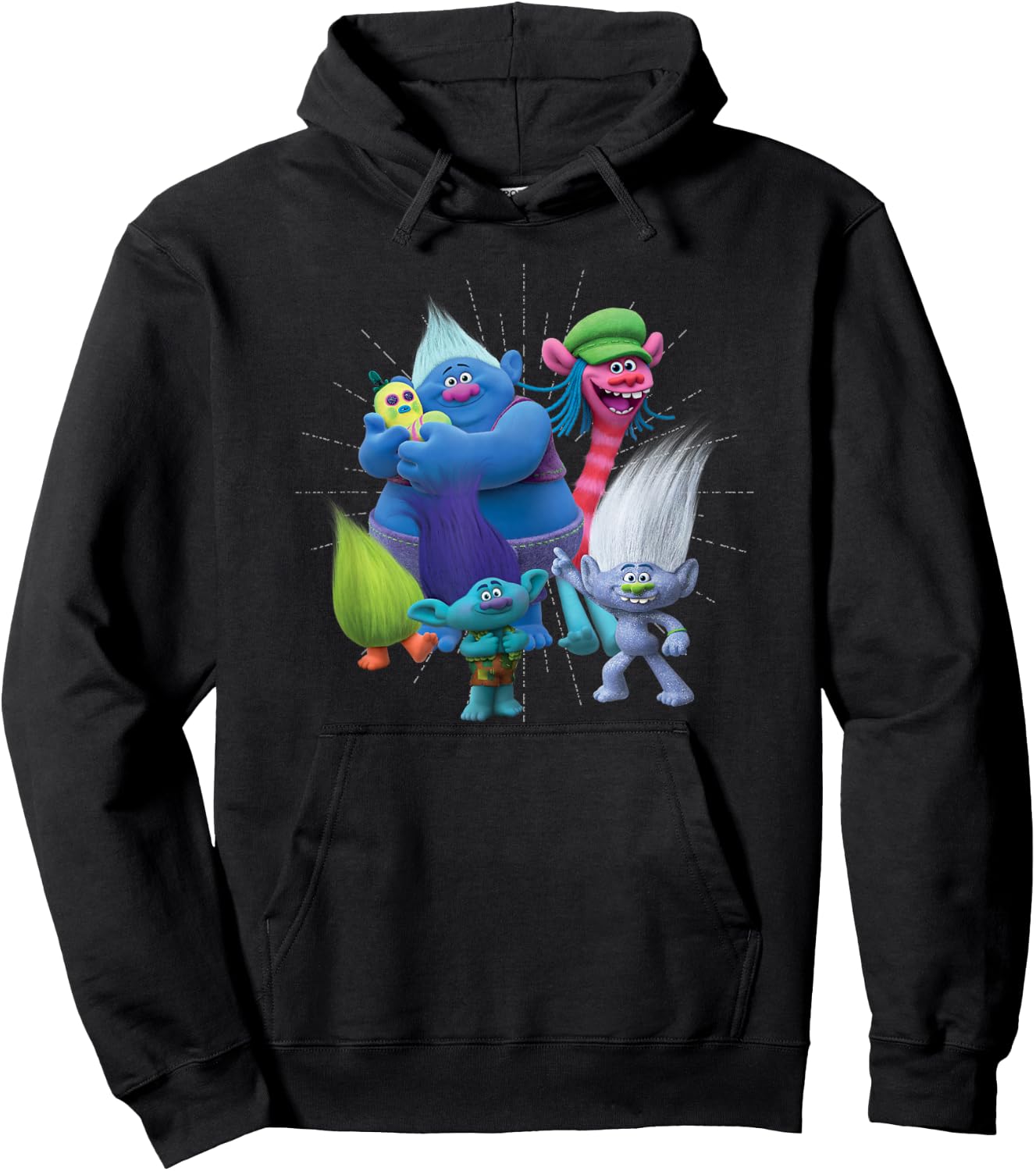 DreamWorks Trolls Happy Group Hoodie - Hoodie | Black
