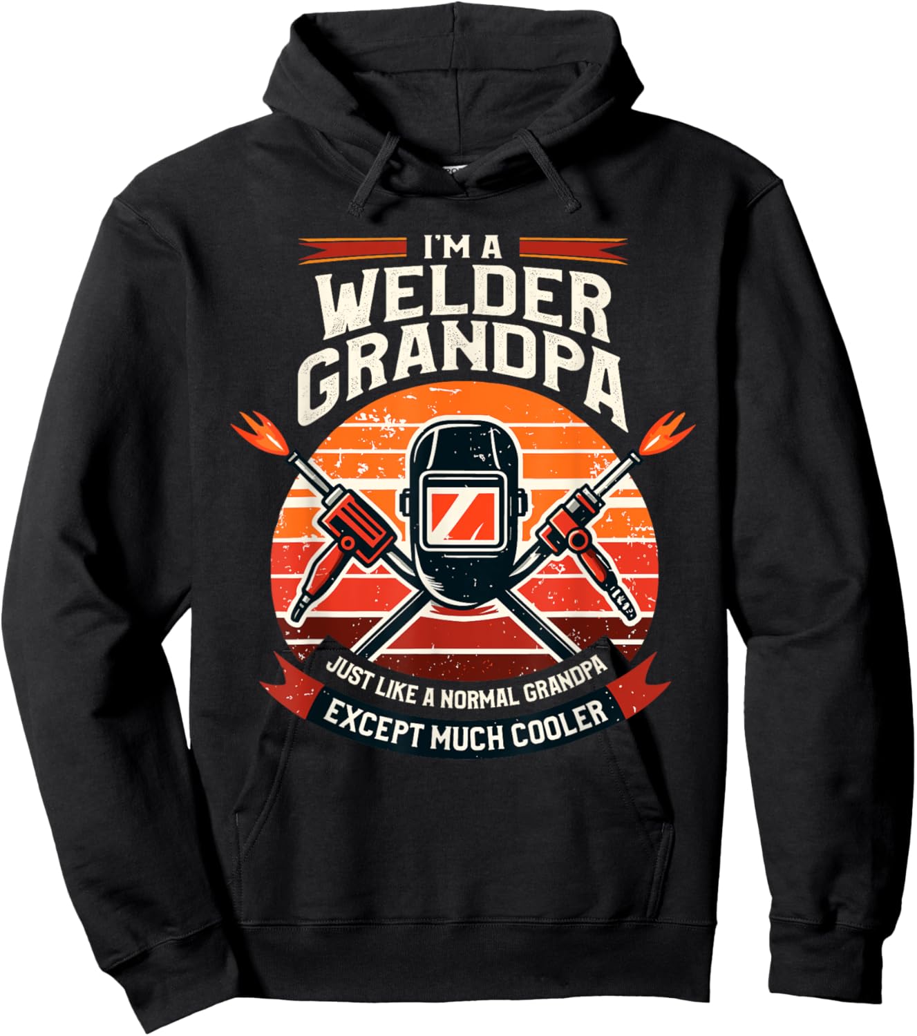 Grandpa Welder Metal Weld Welding Welders Grandfather Hoodie - Hoodie | Black