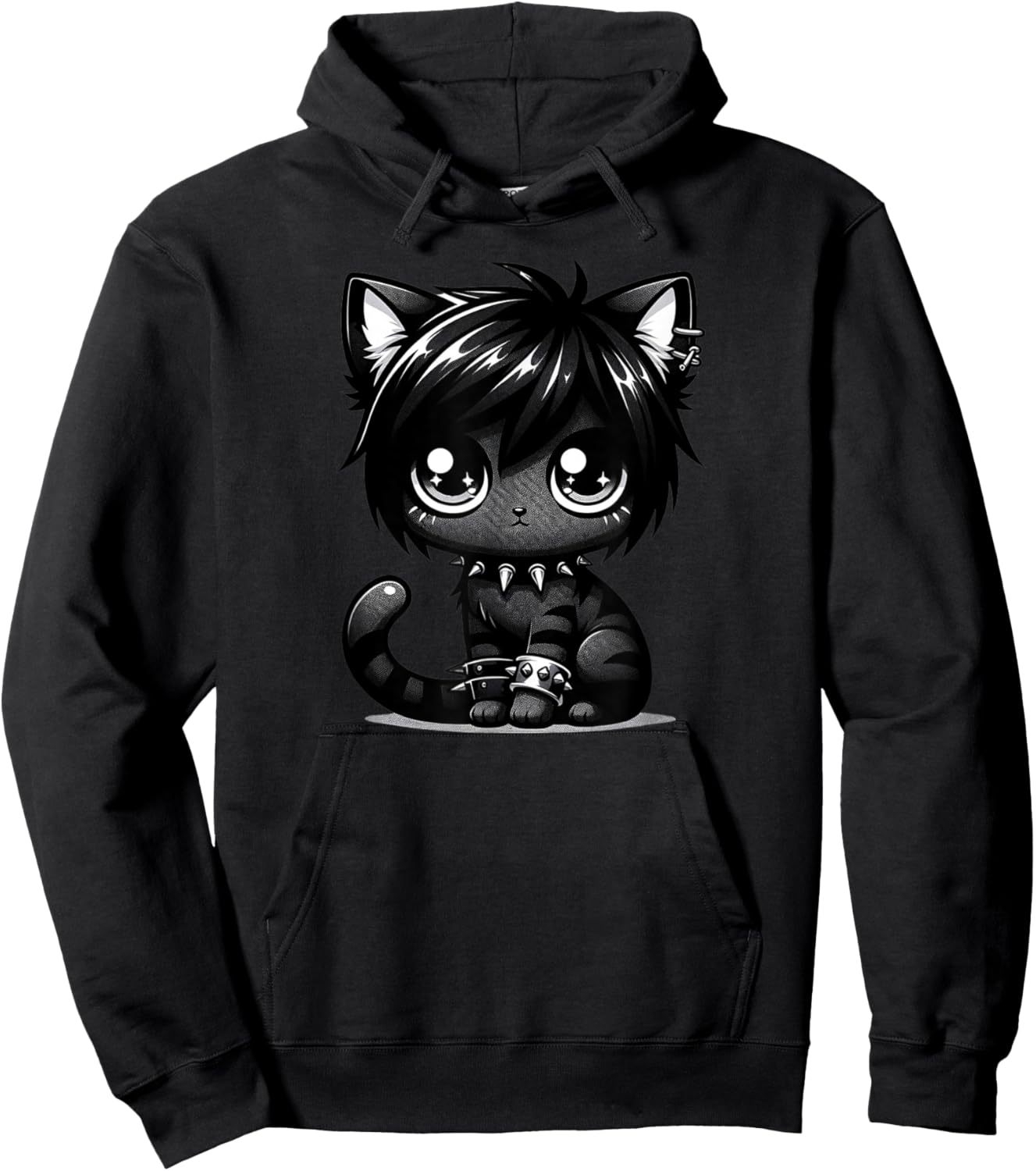 Kawaii Anime Emo Cat Kitty Kids Hoodie - Hoodie | Black