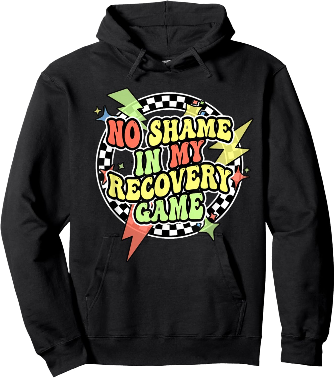 Retro No Shame In My Recovery Game Shirt Men Hoodie - Hoodie | Black