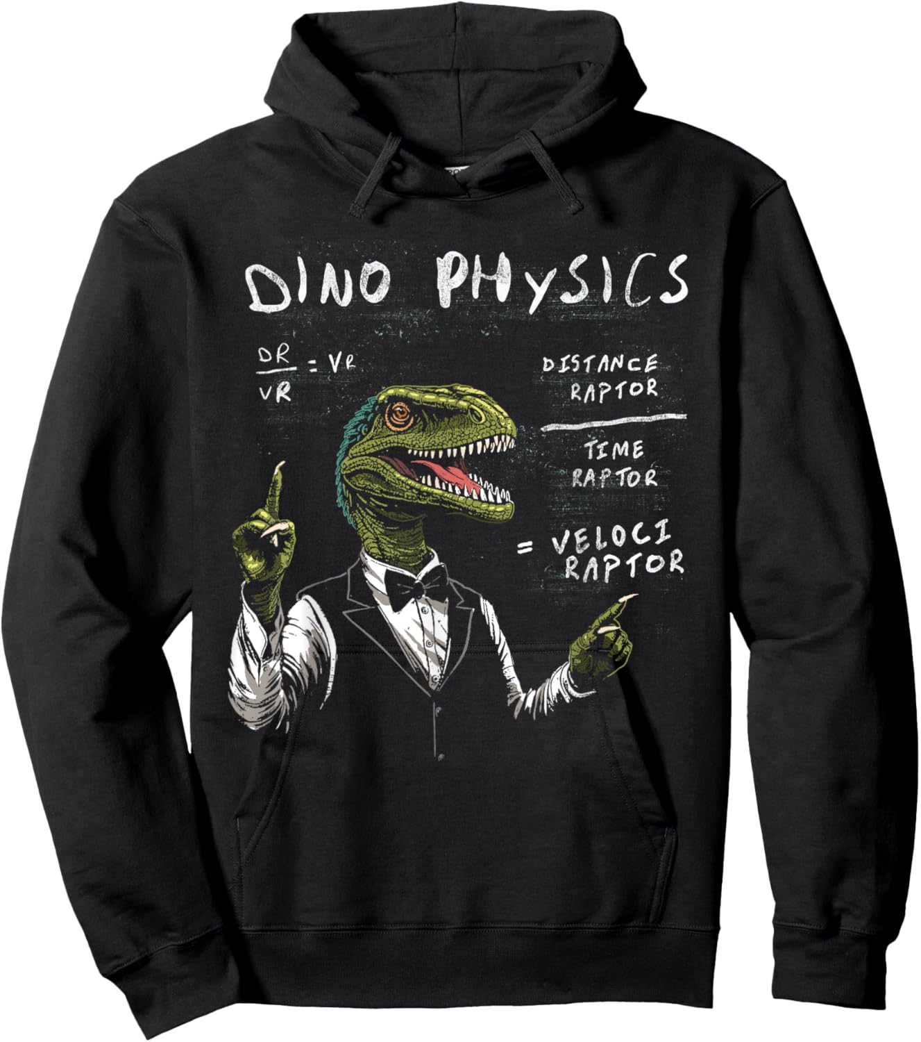 Velociraptor Physics Shirt Raptor Dinosaur Science Joke Hoodie - Hoodie | Black