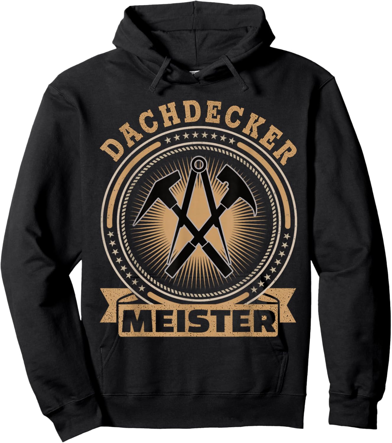 Dachdecker Meister Retro Dachdecker Hoodie - Hoodie | Black