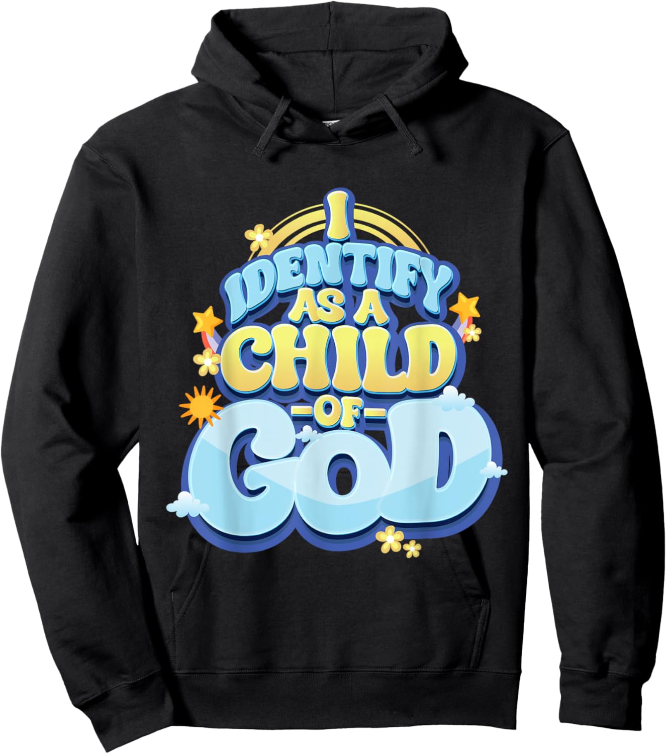 I Identify Myself as a Child of God - Christian Hoodie - Hoodie | Black