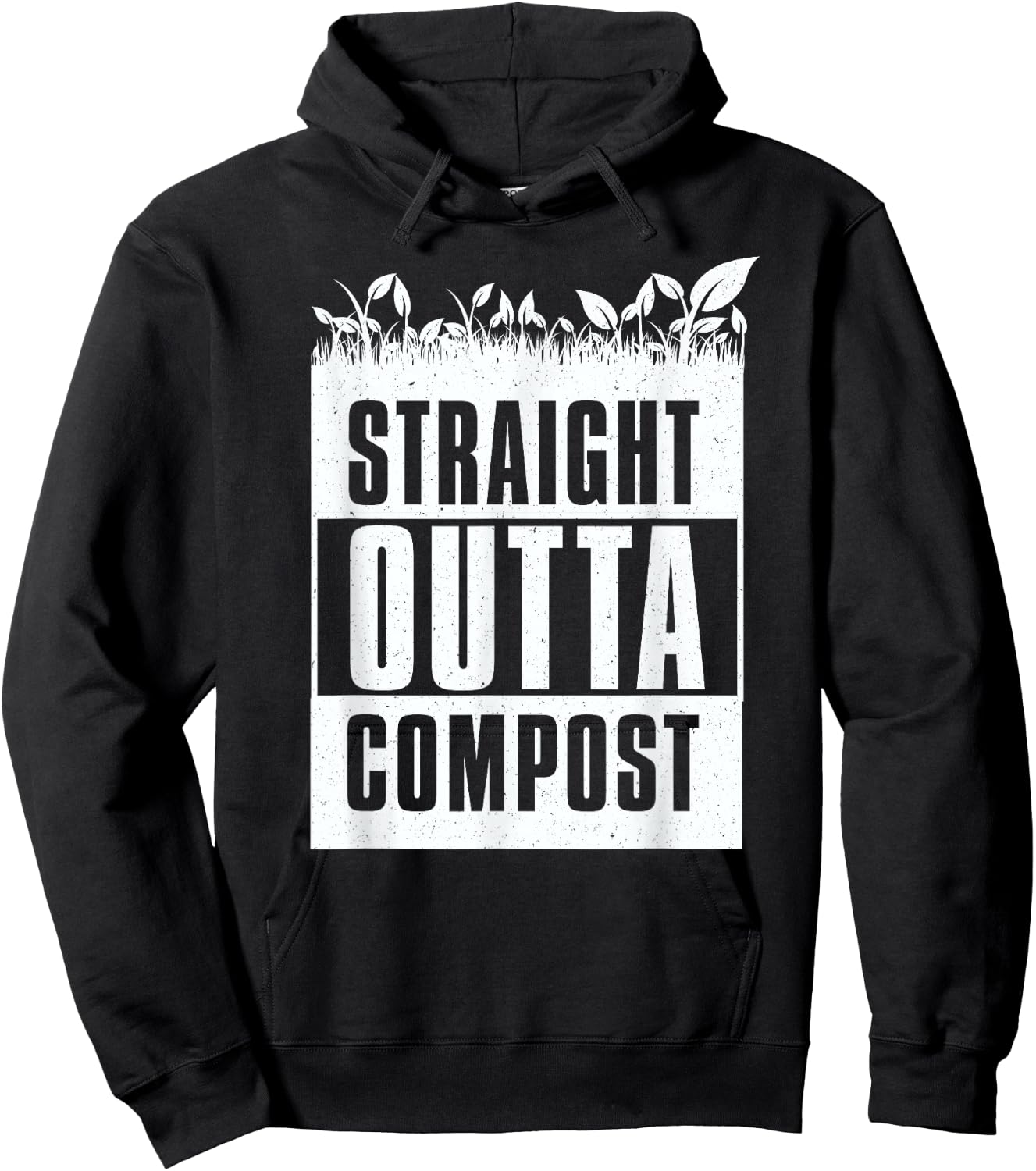 Straight Outta Compost Gardening Hoodie - Hoodie | Black