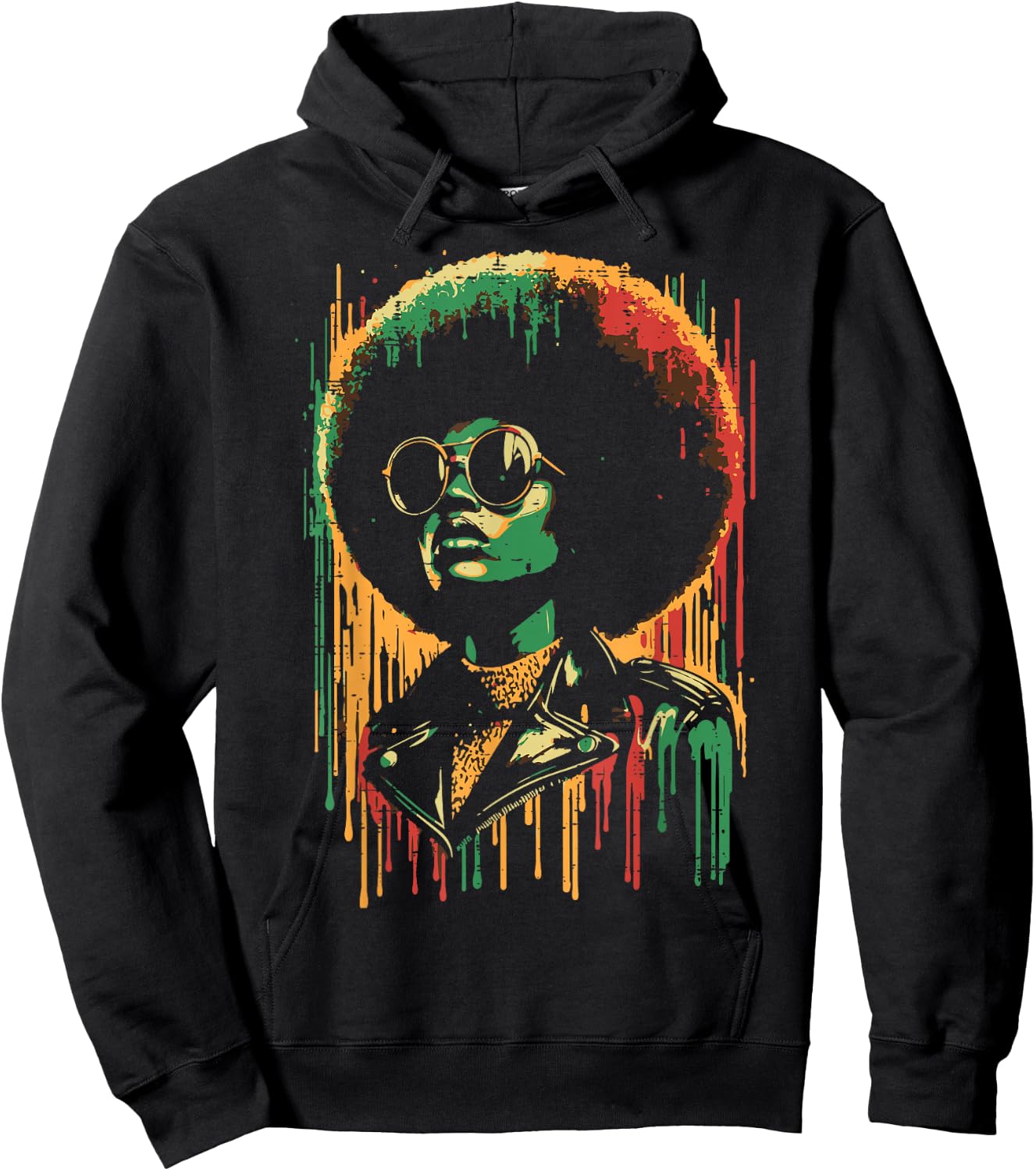 Juneteenth Paint Drip Woman Black African June 19th Women Hoodie - Hoodie | Black