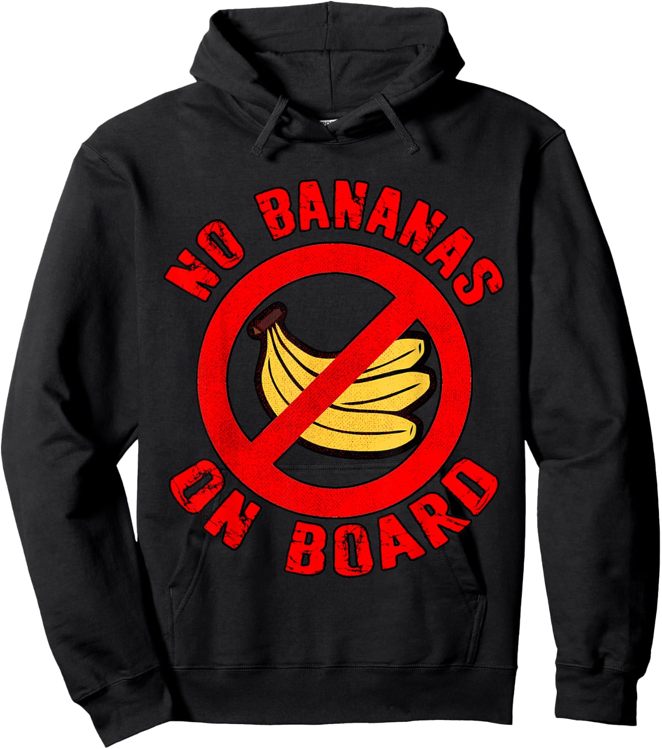 No Bananas on Board Boat Fishermen Superstition Funny Hoodie - Hoodie | Black