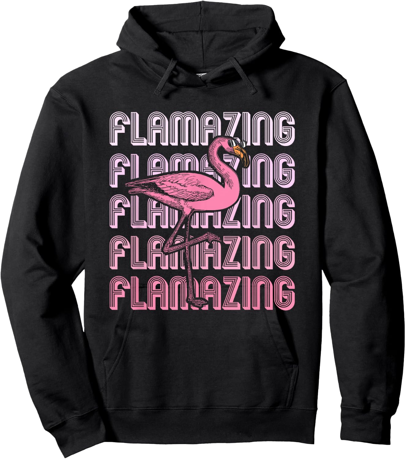 Flamazing Flamingo Sunglasses Funny Party Hoodie - Hoodie | Black