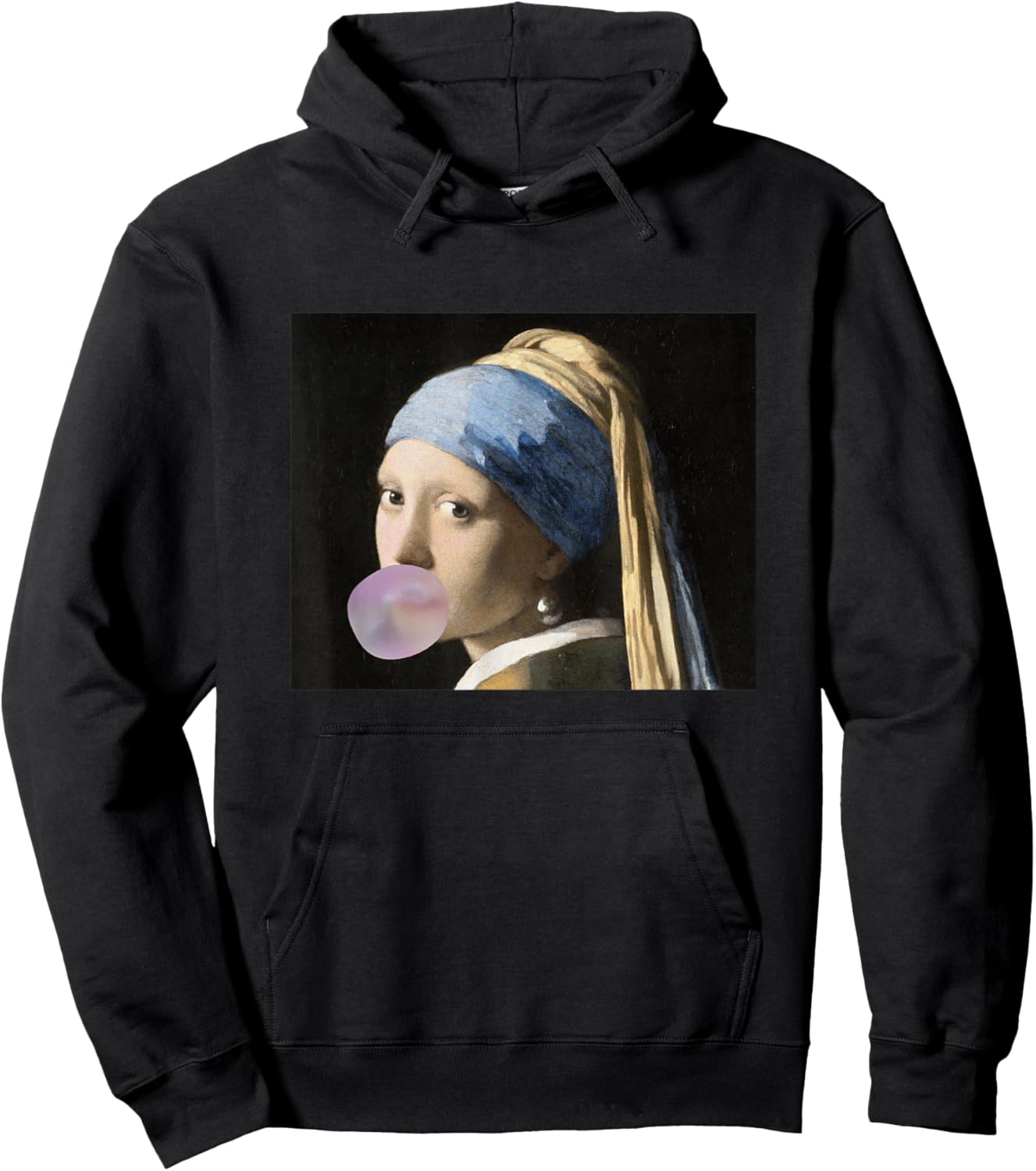 Fine Arts Vermeer Mädchen mit Kaugummi für eine Kunsthacke Hoodie - Hoodie | Black