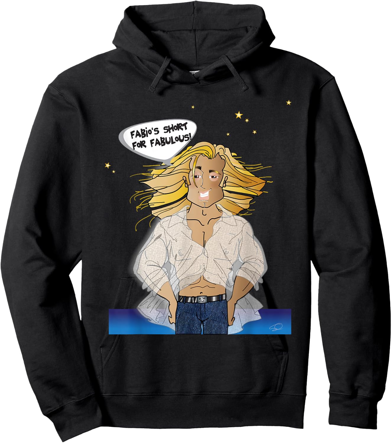 Funny Fabio "look-a-like" Hoodie - Hoodie | Black