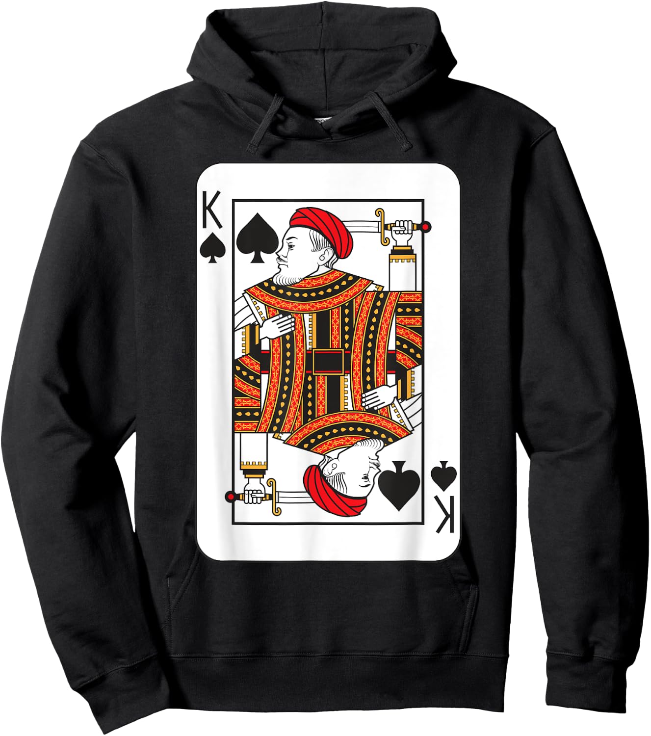 King Playing Card of Spades Halloween Costume Shirt Hoodie - Hoodie | Black