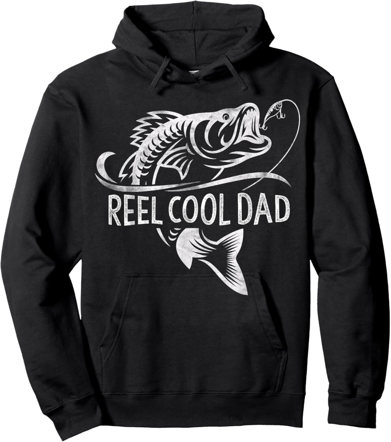 Reel Cool Dad Fishing Gifts Dad Father's Day Hoodie - Hoodie | Black