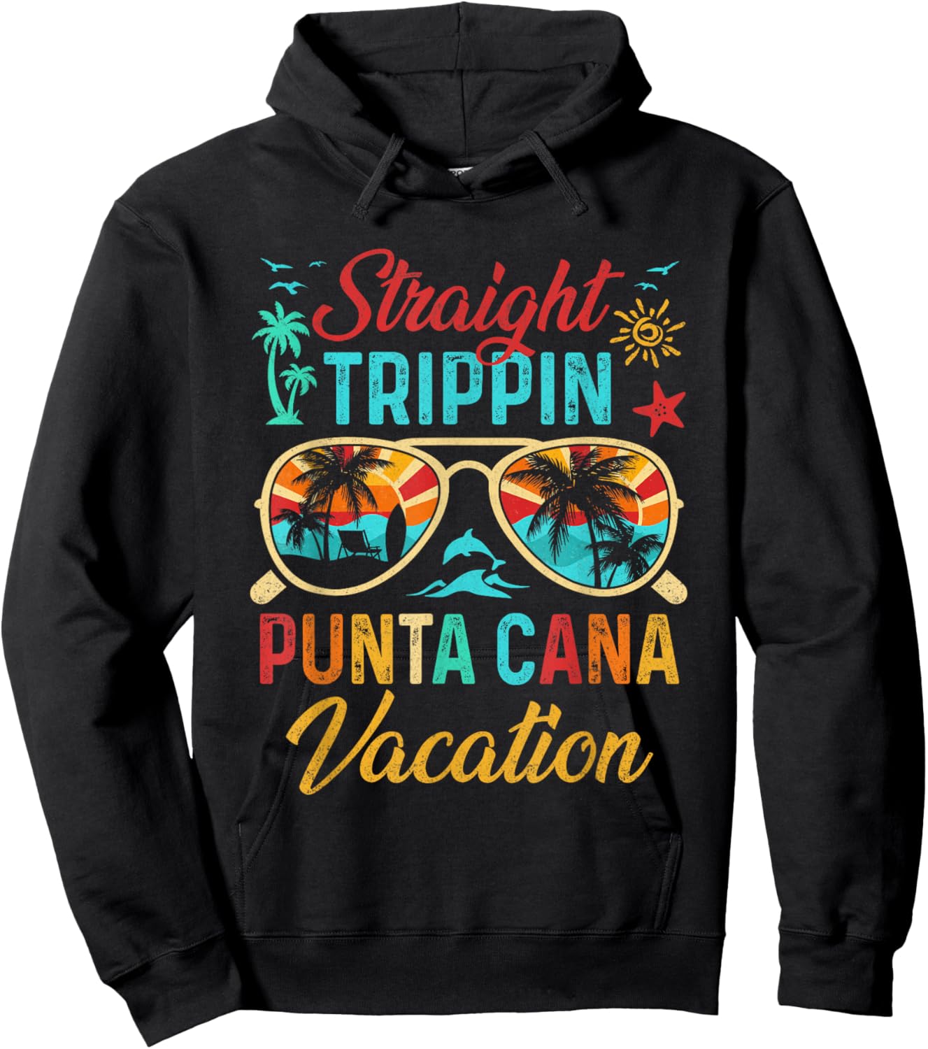 Straight Trippin Punta Cana Vacation Matching Family Group Hoodie - Hoodie | Black