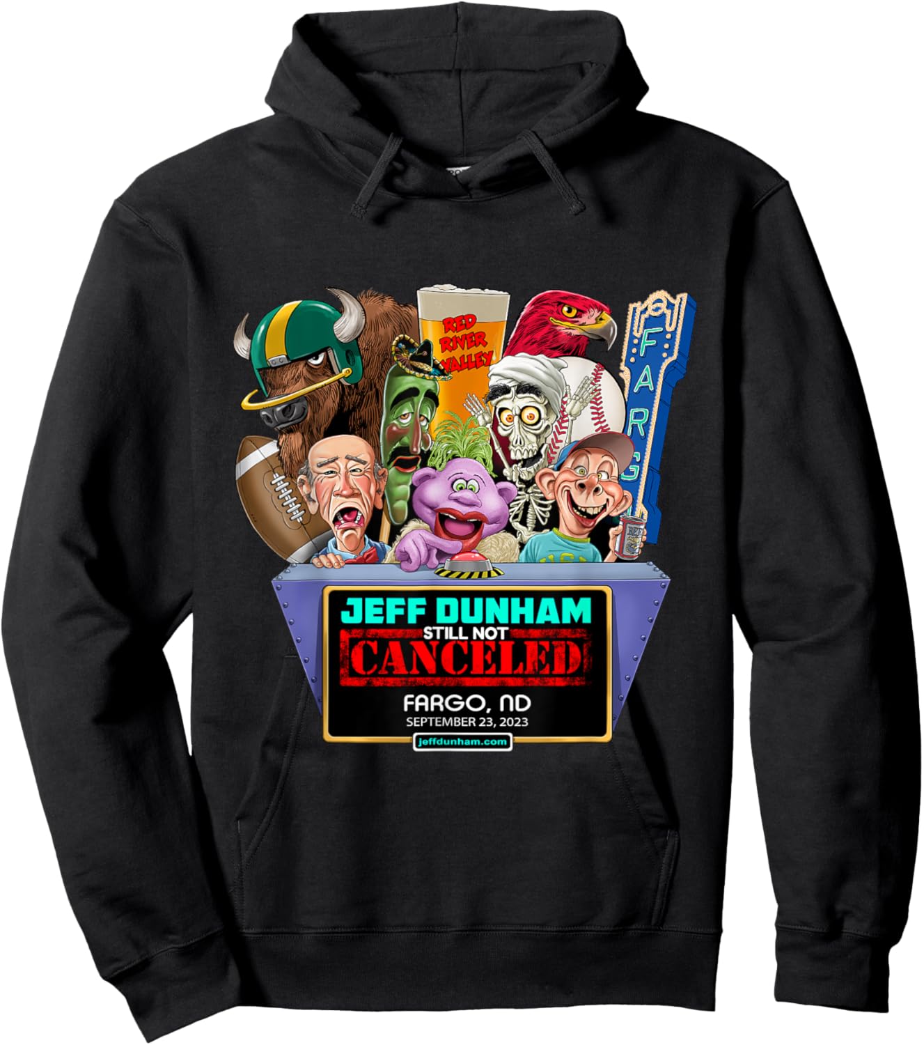 Jeff Dunham Fargo, ND (2023) Hoodie - Hoodie | Black
