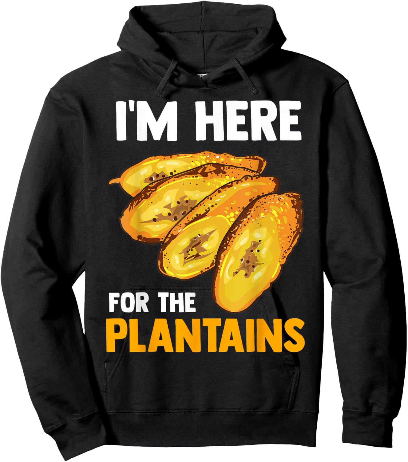 Fried Plantains Cooked Banana Fruit Foodie Funny Gift Hoodie - Hoodie | Black