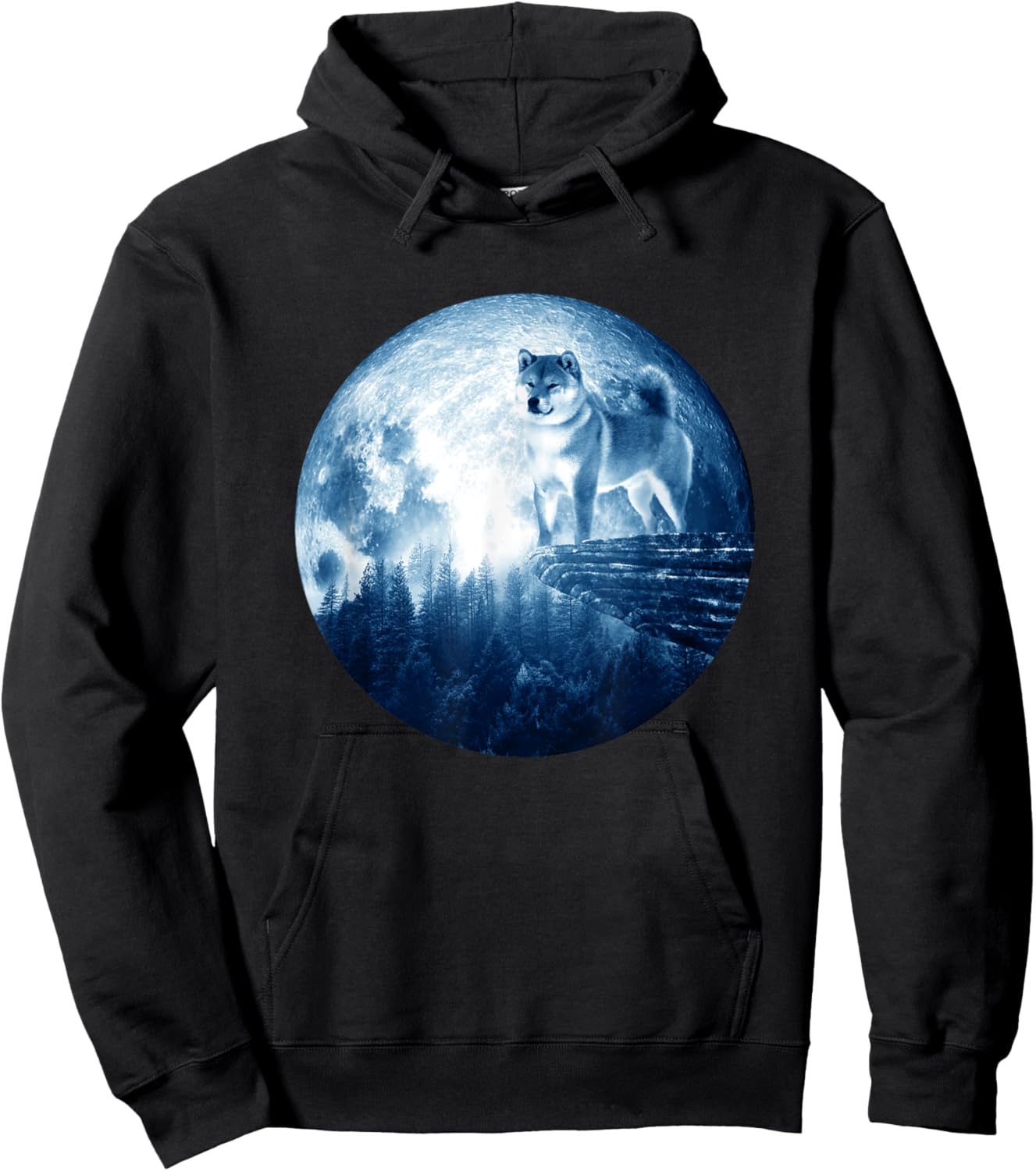 Shiba Inu Dog Moon Dog Mom Dad Women Men Dog Lovers Hoodie - Hoodie | Black