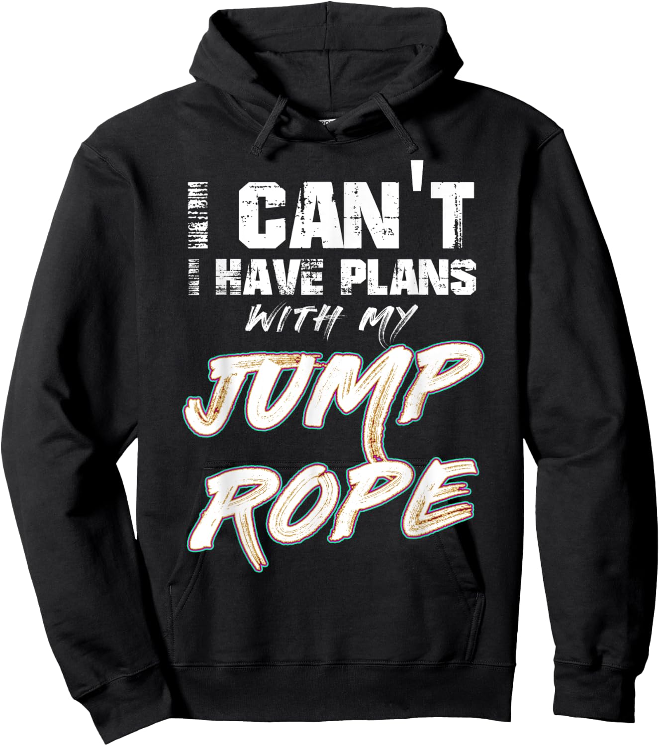 Weighted Jump Rope Double Dutch Workout Boxing Hoodie - Hoodie | Black