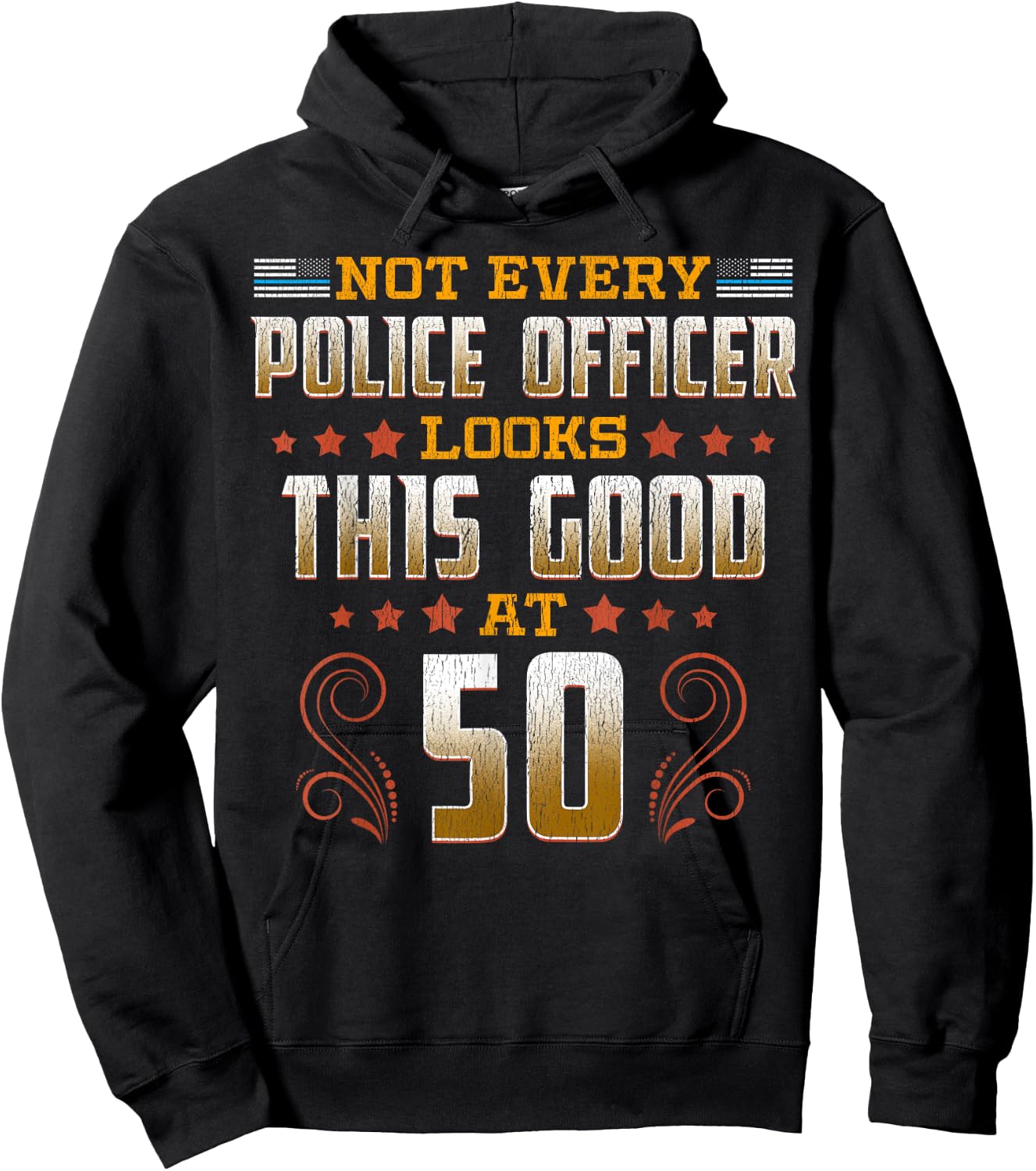 Police Officer 50th Birthday Hoodie - Hoodie | Black