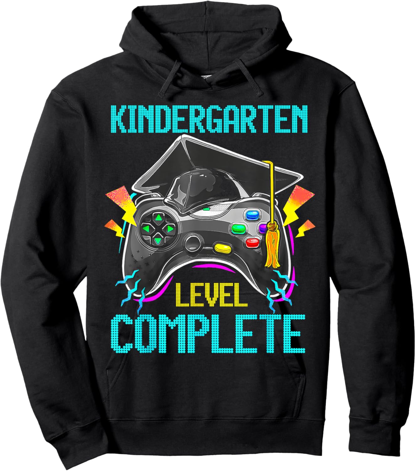 Kindergarten Level Complete Last Day Of School Graduate Boys Hoodie - Hoodie | Black