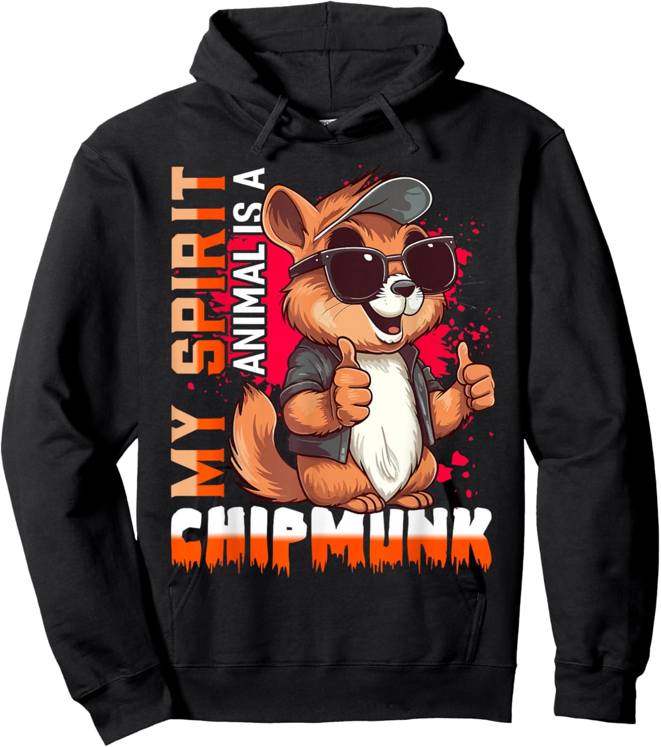 My Spirit Animal Is A Chipmunk Lustige Chipmunks Hoodie - Hoodie | Black