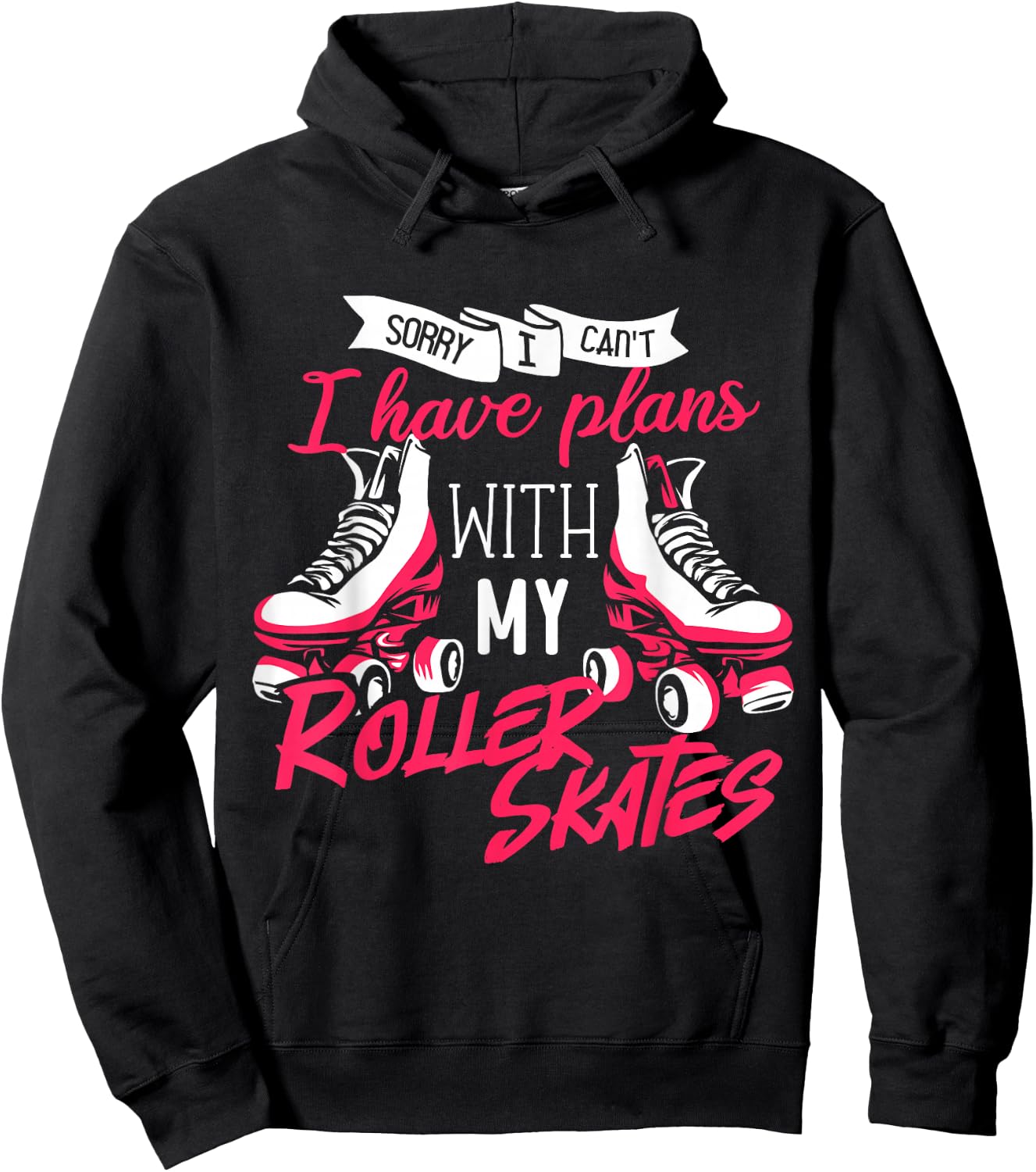 Skater Rollerblades Roller Skating Girl Design Hoodie - Hoodie | Black