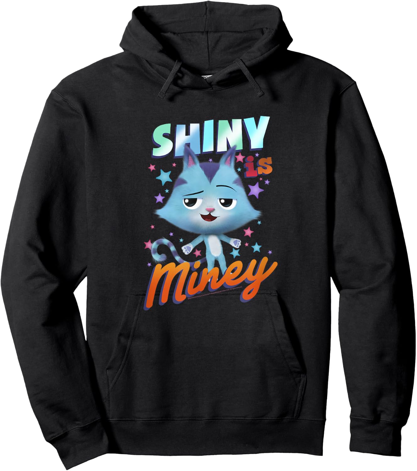 Gabby's Dollhouse Catrat Shiny is Miney Portrait Hoodie - Hoodie | Black