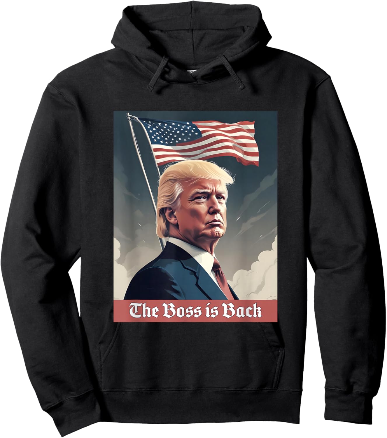 Trump 2024 President | The Boss is Back Hoodie - Hoodie | Black