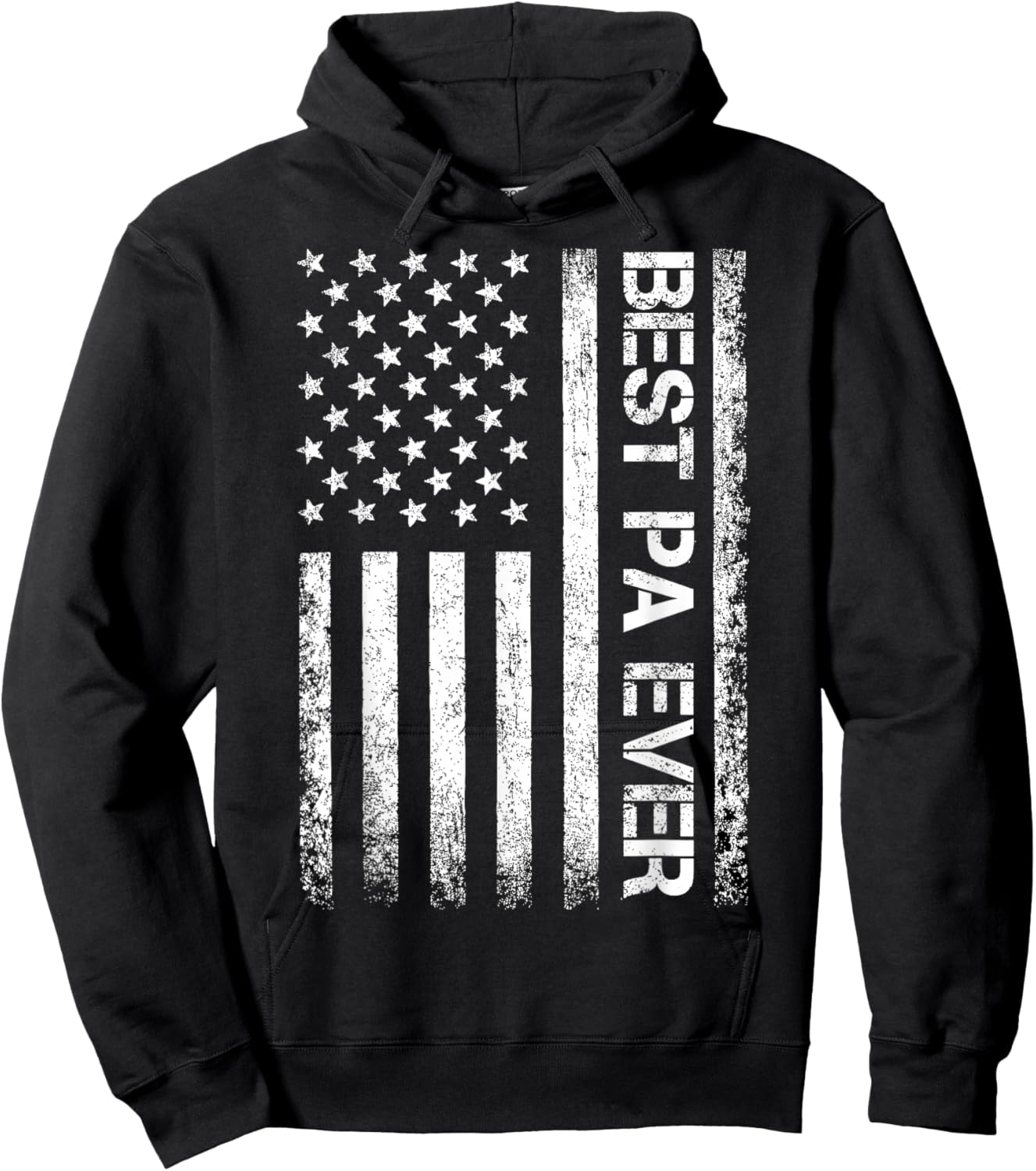 Best Pa Ever American Flag Father's Day Hoodie - Hoodie | Black