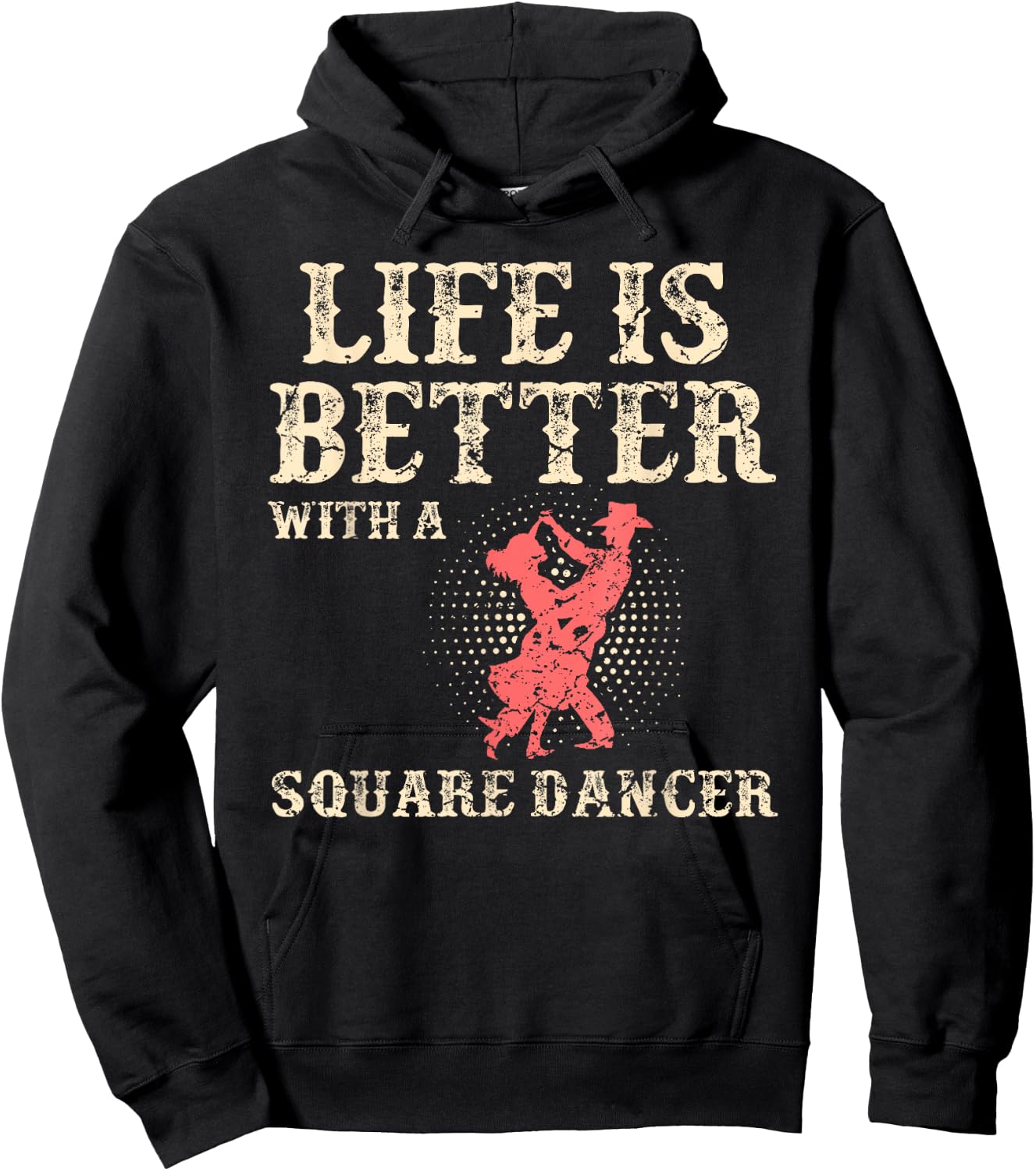 Square Dance Western Dancing Line Dancer Hoodie - Hoodie | Black