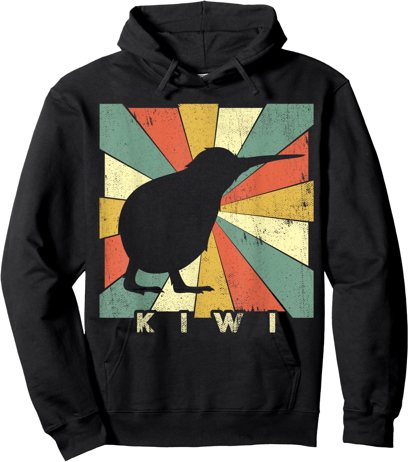 Vintage Kiwi Bird Lover Retro Style Animal Hoodie - Hoodie | Black