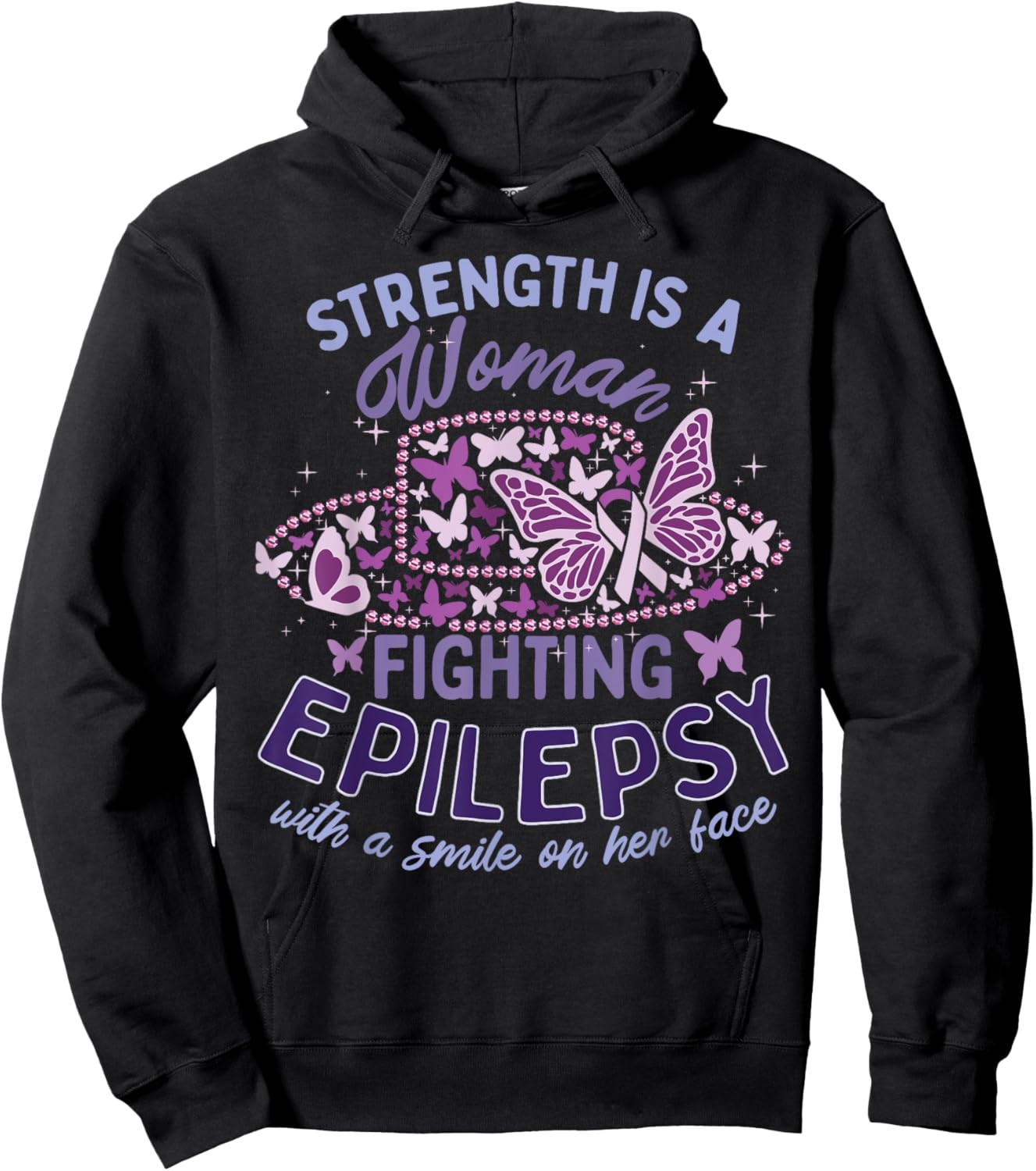Women Epilepsy Warrior Hoodie - Hoodie | Black