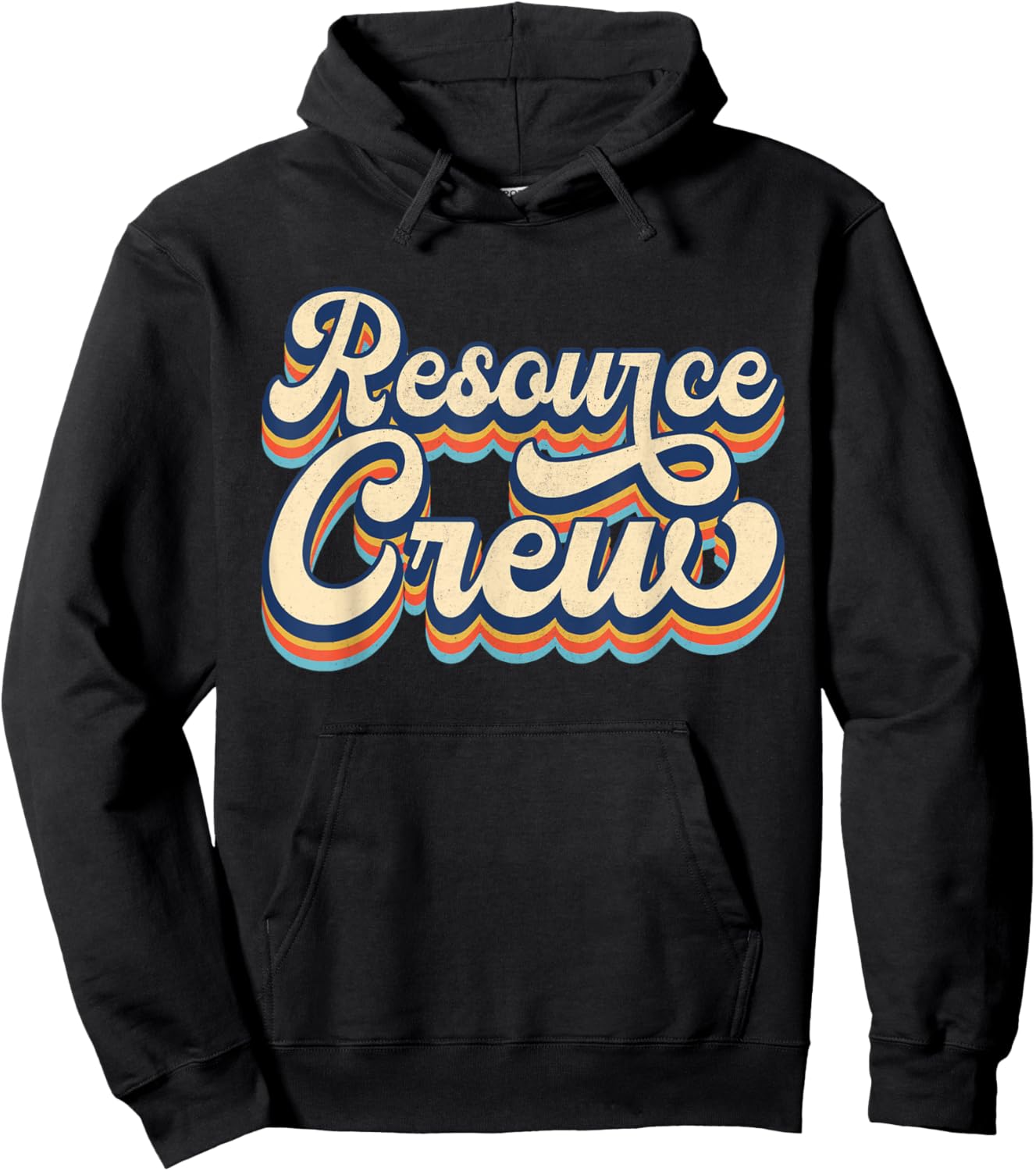 Resource Crew Retro Resource Teacher School Teacher Men Women Hoodie - Hoodie | Black