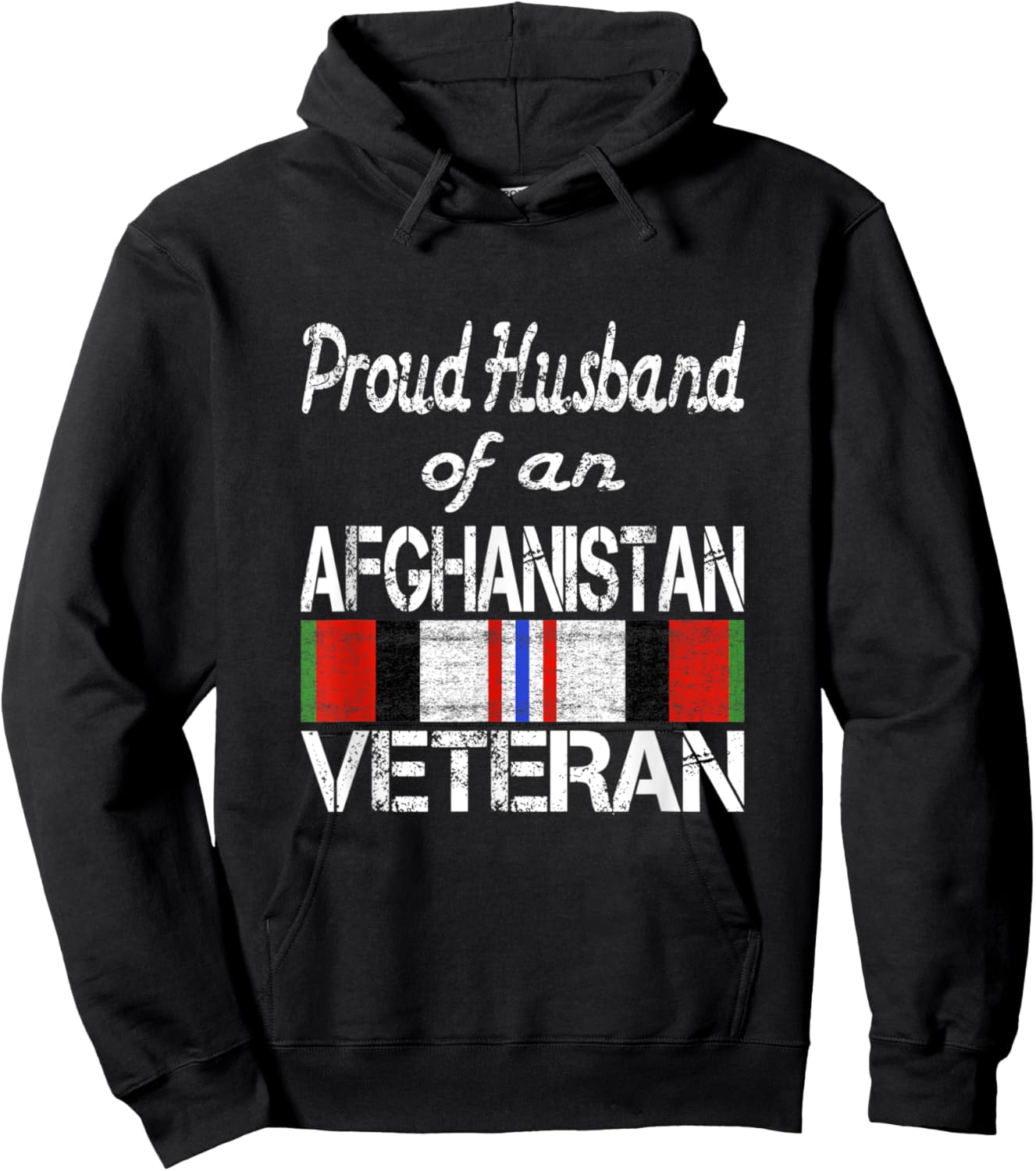Proud Husband of an Afghanistan Veteran Hoodie - Hoodie | Black