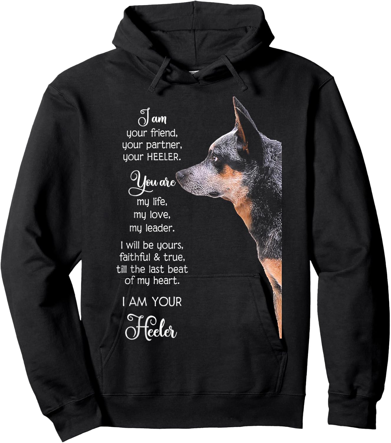 I Am Your Friend Your Partner Your Heeler Small Hoodie - Hoodie | Black
