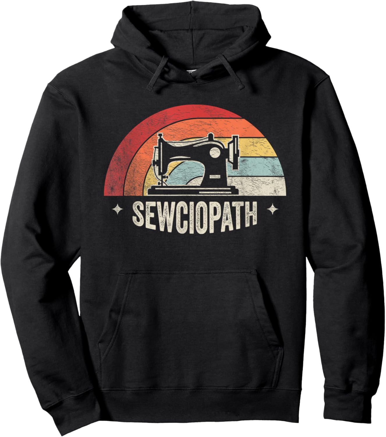 Retro Vintage Sewing Shirt Funny Sew Sewing Lover Sewciopath Hoodie - Hoodie | Black