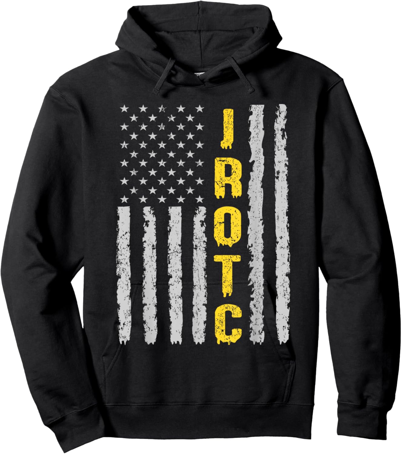 JROTC United States ROTC Junior Cadet JROTC American Flag Hoodie - Hoodie | Black