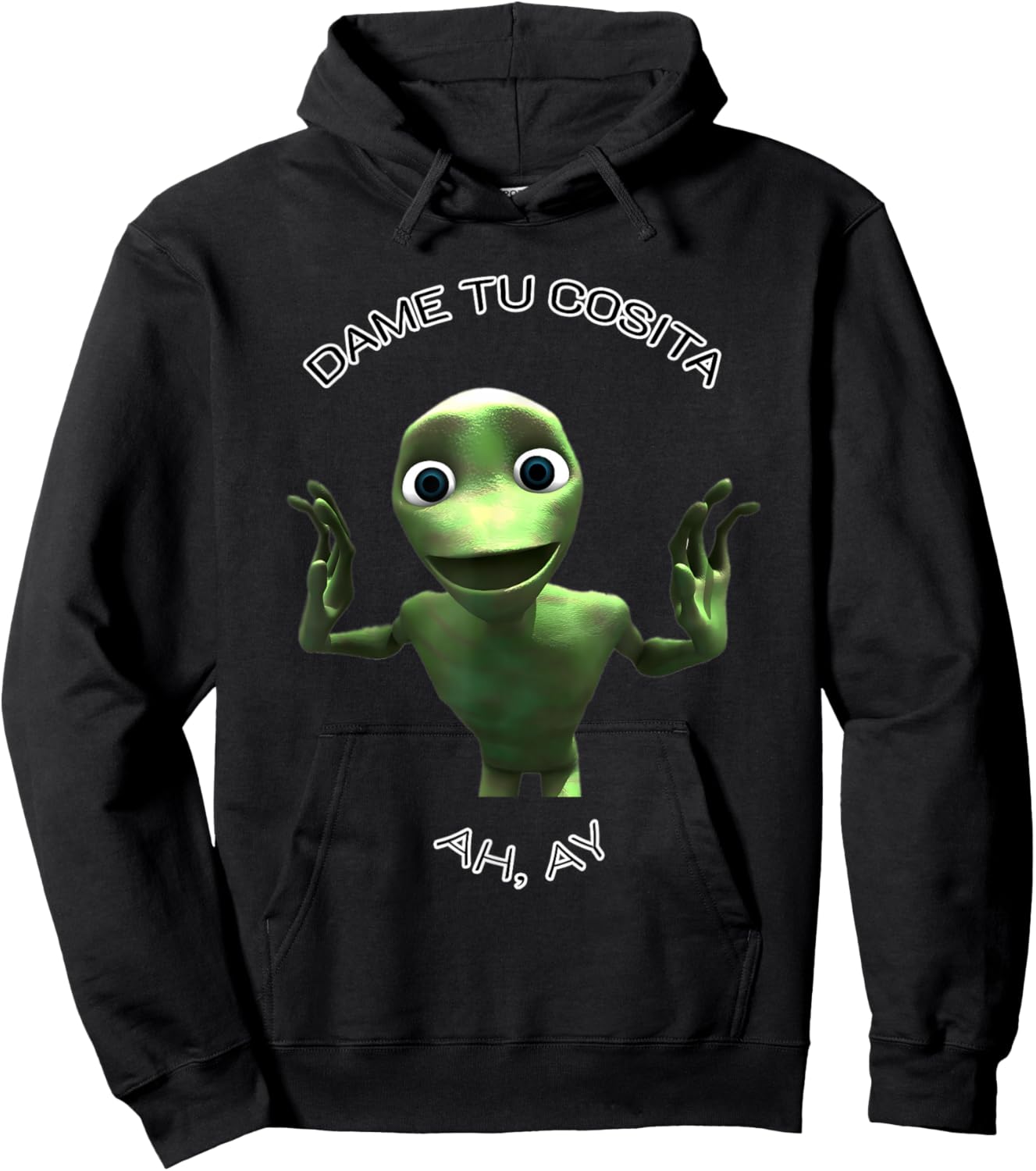 Dame Tu Cosita Dancing Green Alien Hoodie - Hoodie | Black