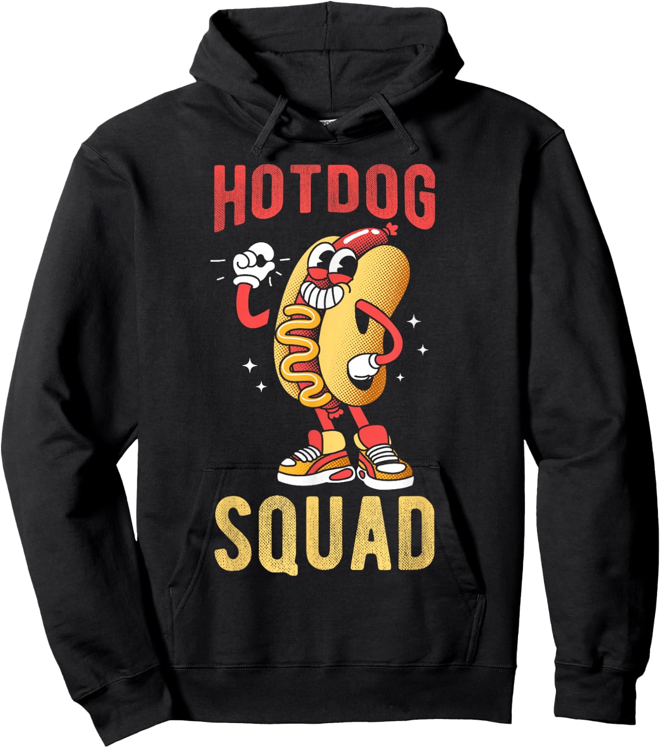 HOTDOG SQUAD Funny Hot Dog Hoodie - Hoodie | Black