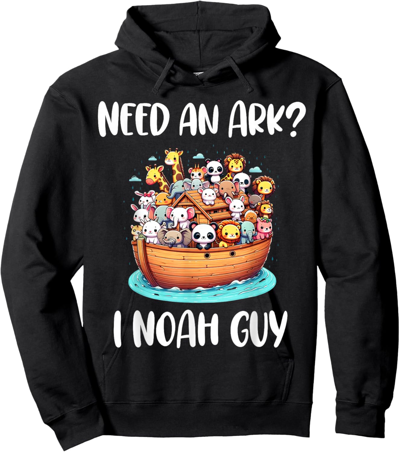 Animal Anime Need An Ark? I Noah Guy Christian Funny Gifts Hoodie - Hoodie | Black