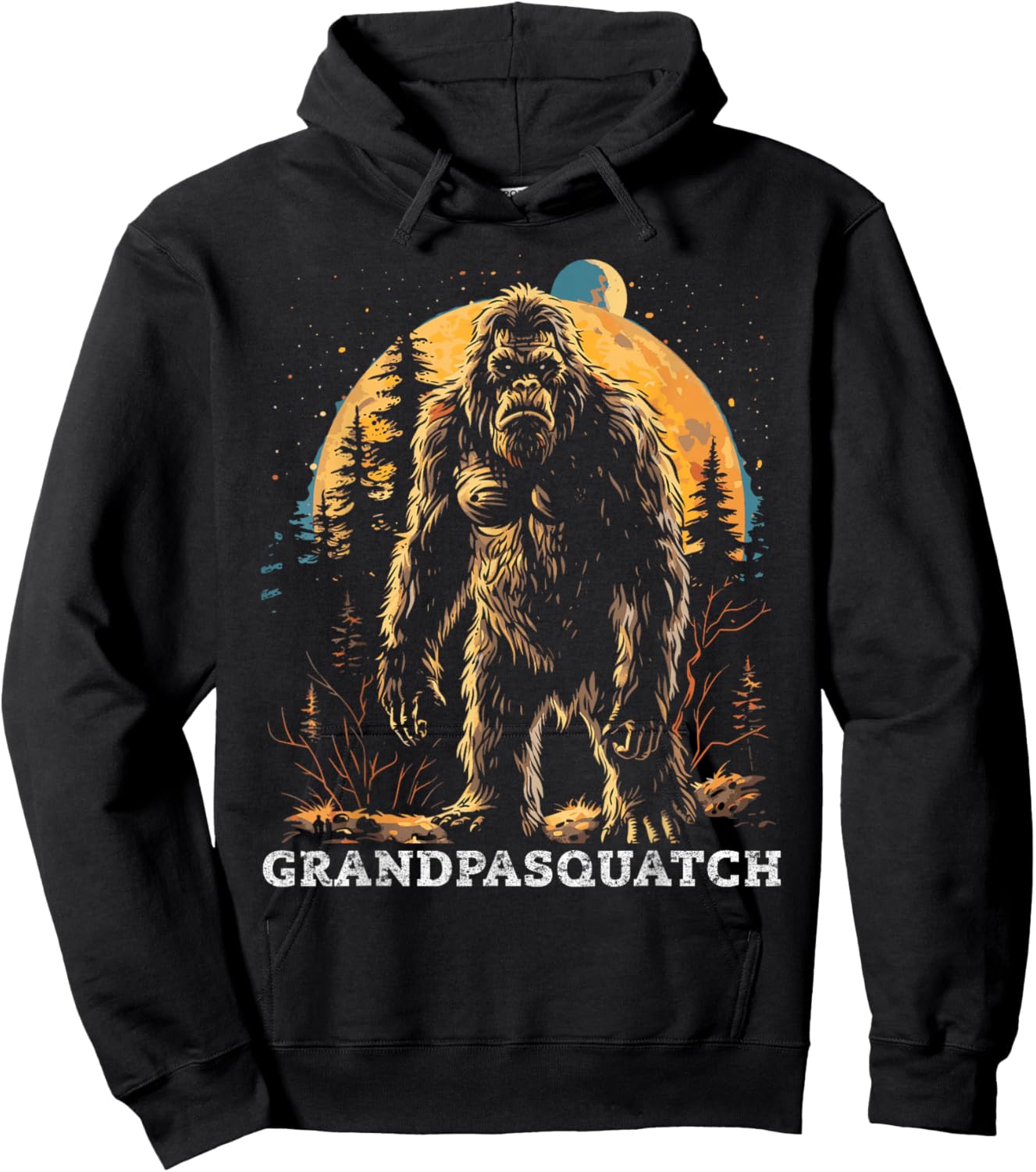 Grandpa Squatch Bigfoot Sasquatch Hoodie - Hoodie | Black