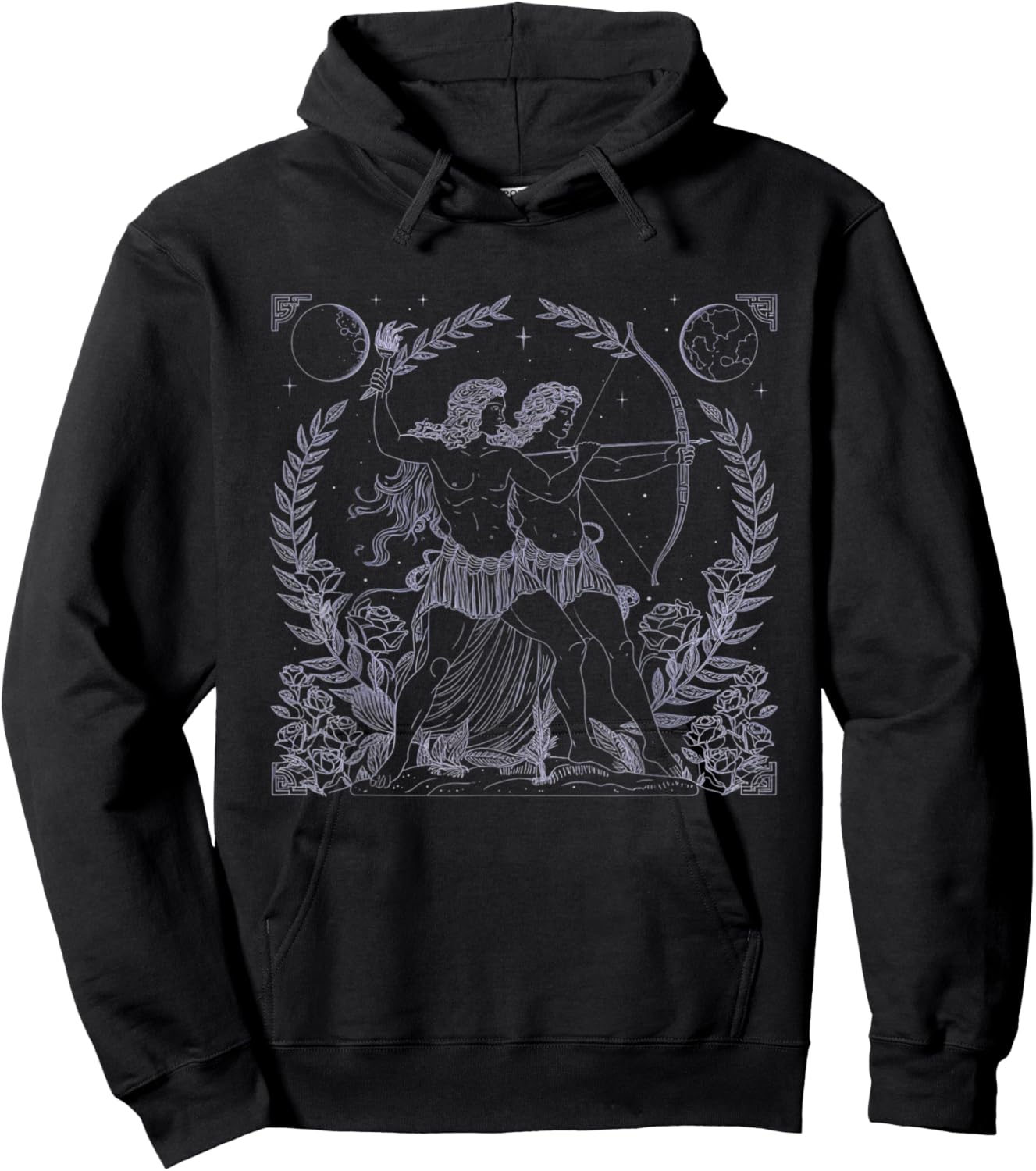 Eros and Psyche Cupid Greek Mythology Academia Gods Goddess Hoodie - Hoodie | Black