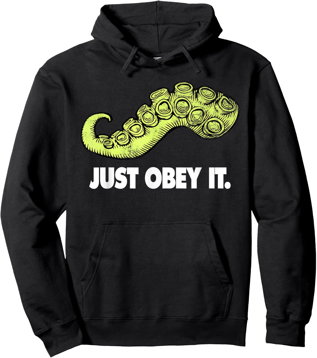 Cthulhu Just Obey It | Steampunk Kraken Tentacle Hoodie - Hoodie | Black