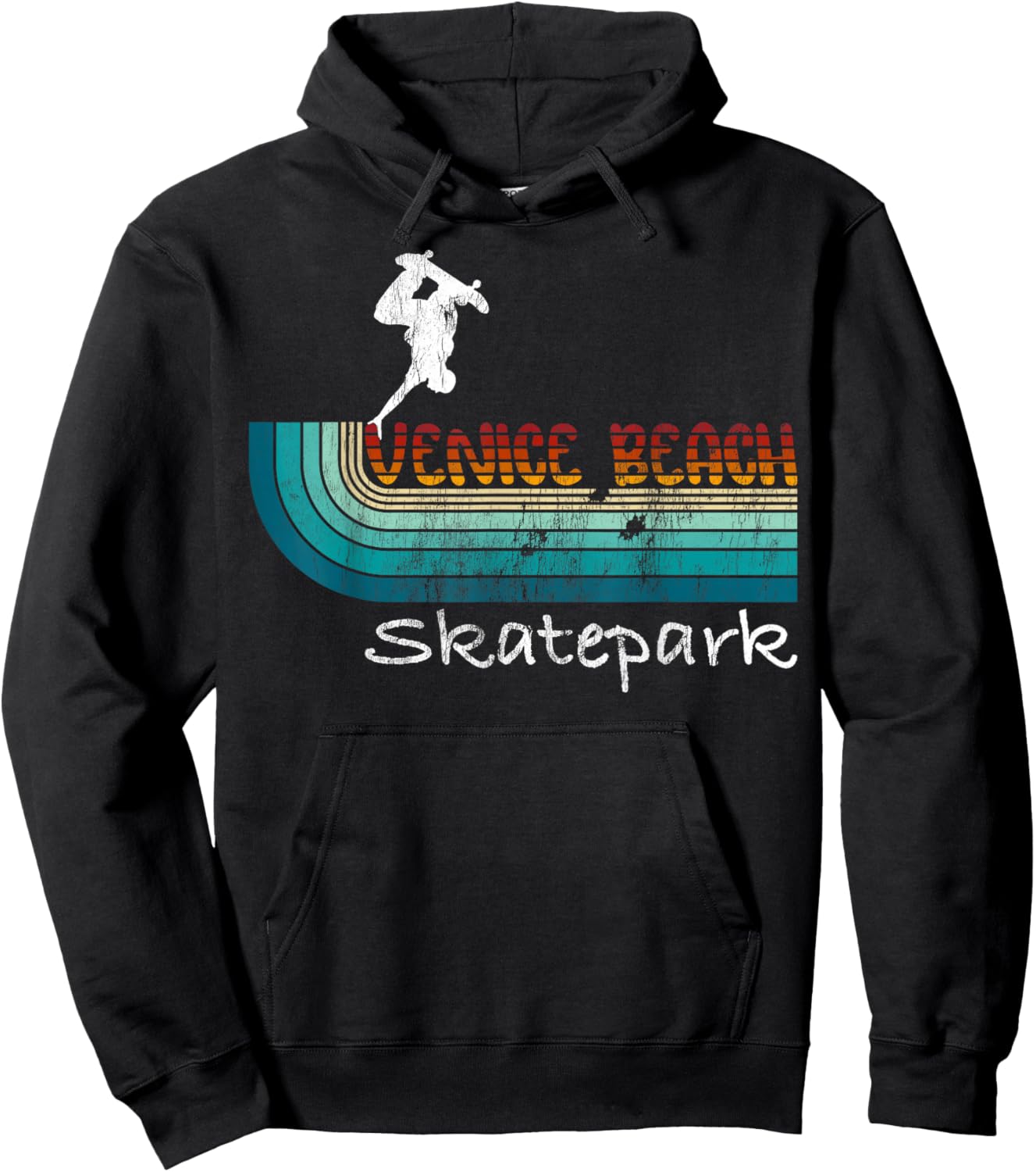 Venice Beach California Skatepark, Skateboard Hoodie - Hoodie | Black