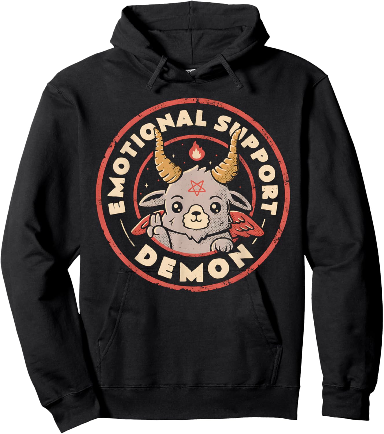 Emotional Support Demon Hoodie - Hoodie | Black