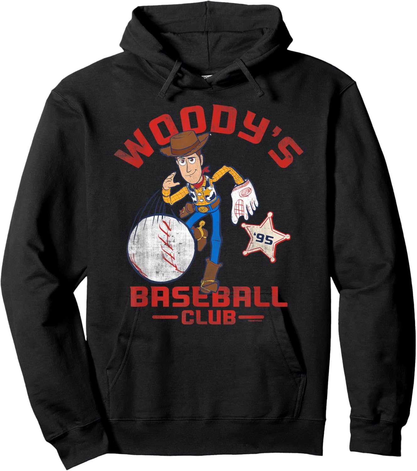 Disney and Pixar's Toy Story Woody's Baseball Club 95 Sports Hoodie - Hoodie | Black
