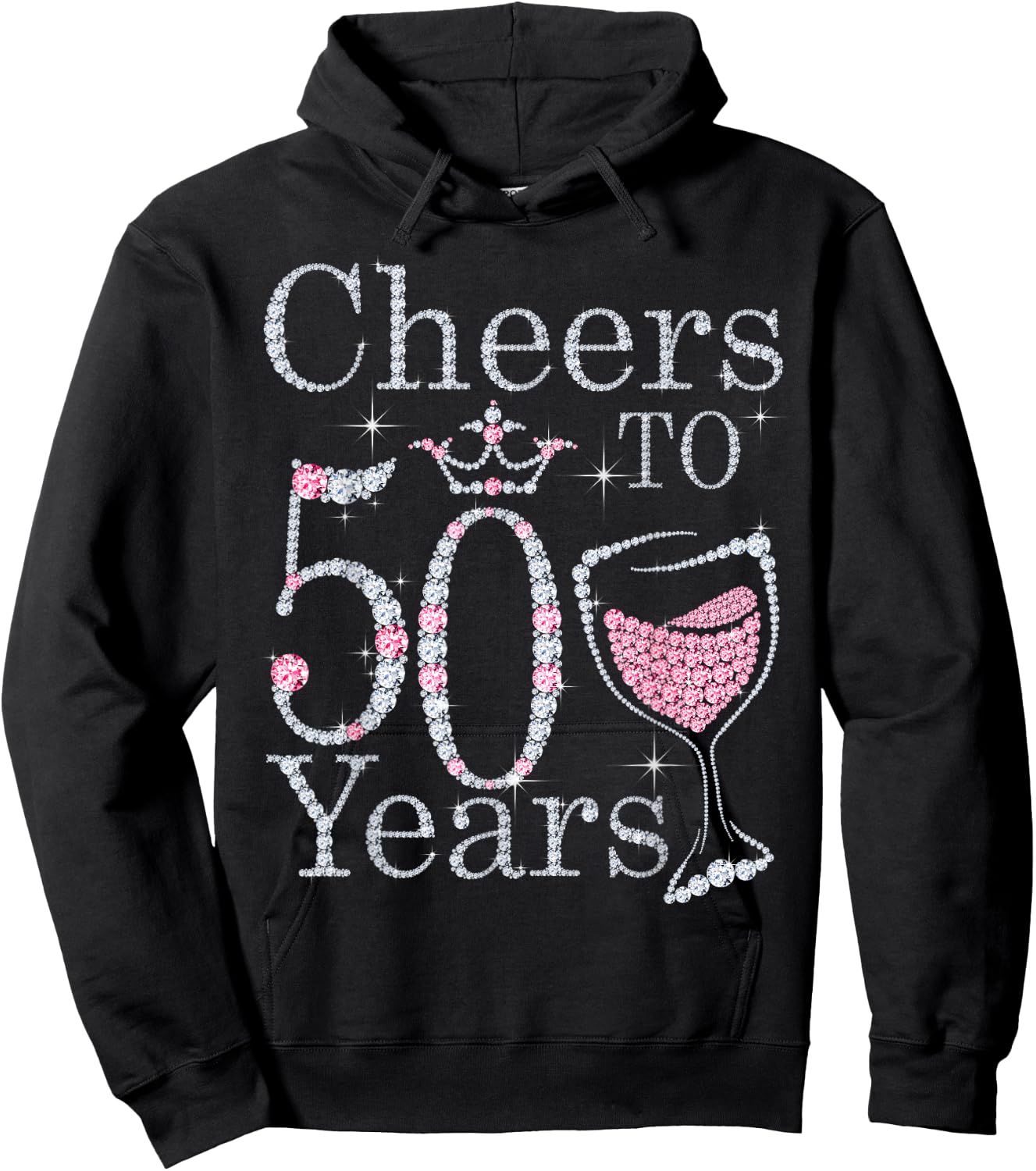 Cheers to 50 Years 1972 50Th Birthday Gift Hoodie - Hoodie | Black