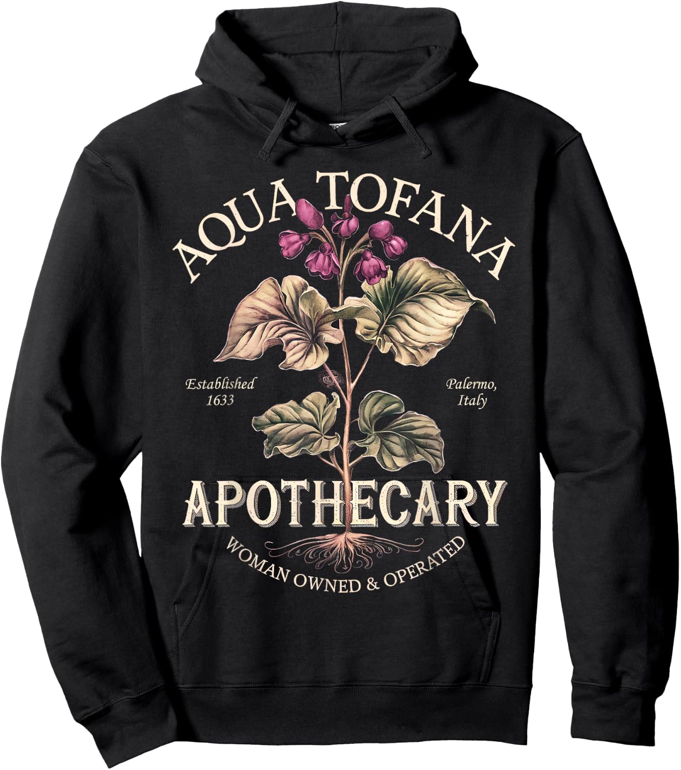Aqua Tofana Funny Feminist Apothecary Vintage Design Hoodie - Hoodie | Black