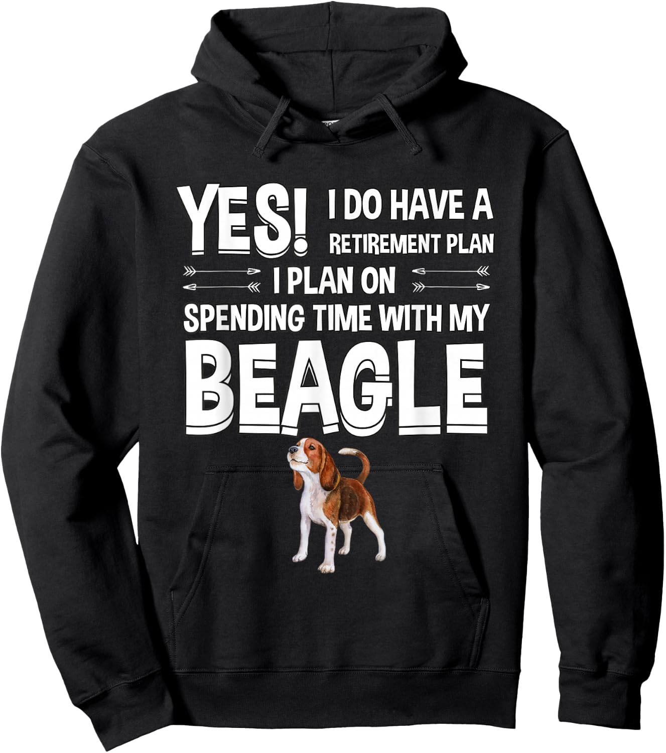 Retirement Plan Spending Time With Beagle Gift Beagle Hoodie - Hoodie | Black